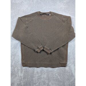 Tommy Bahama Sweater Mens XL Brown Heavy Warm Outdoor 100% Cotton Cabin Casual